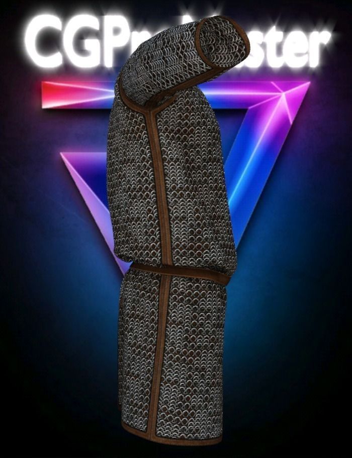 Chainmail low-poly Low-poly 3D model_3