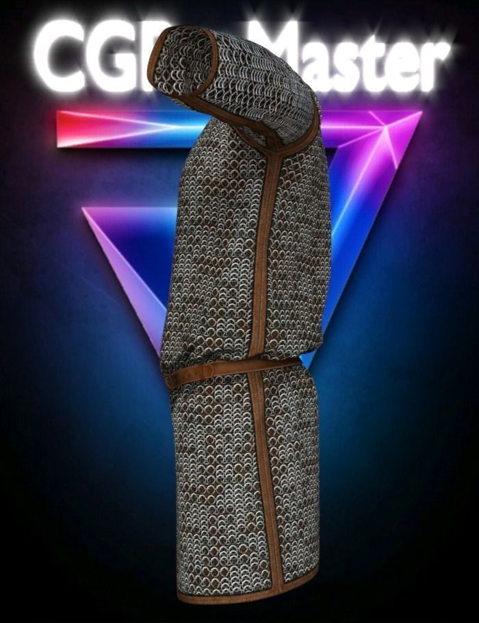 Chainmail low-poly Low-poly 3D model_2