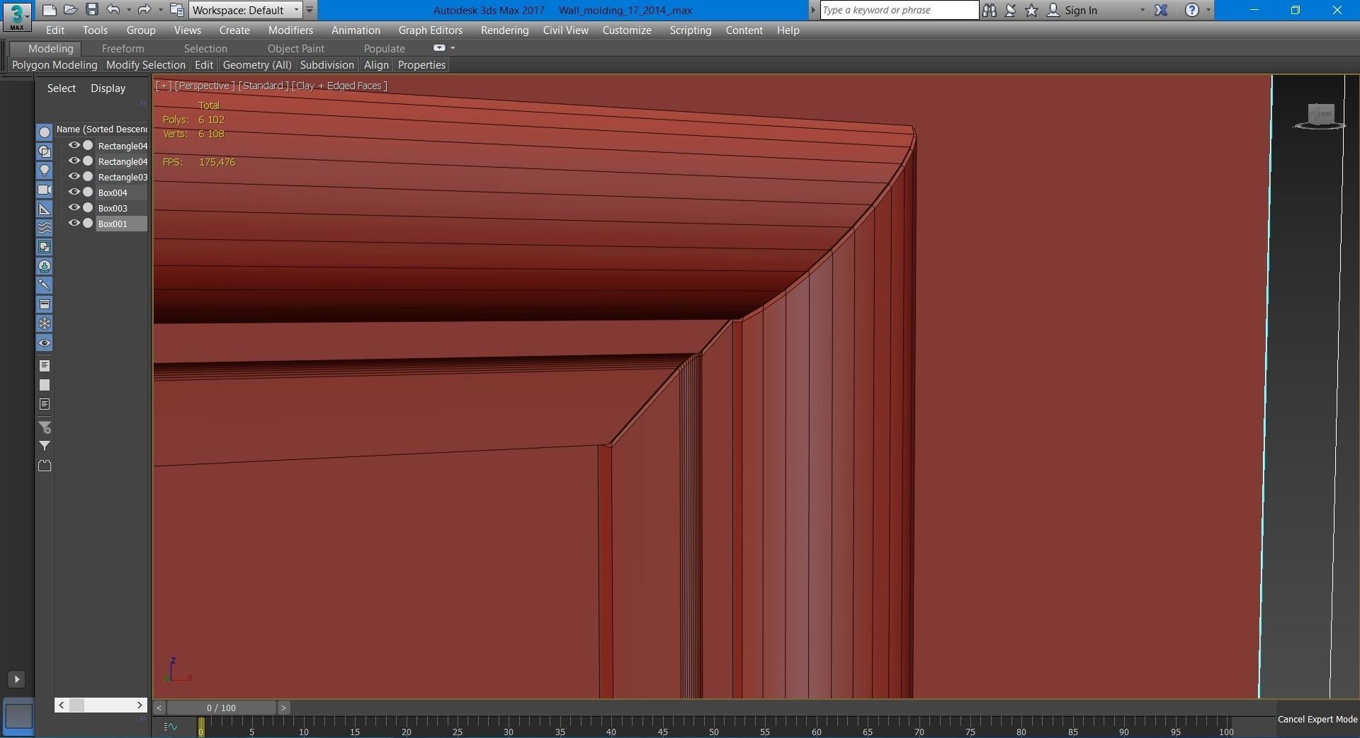 Wall molding 17 Boiserie classic panels 3D model 3D model_18