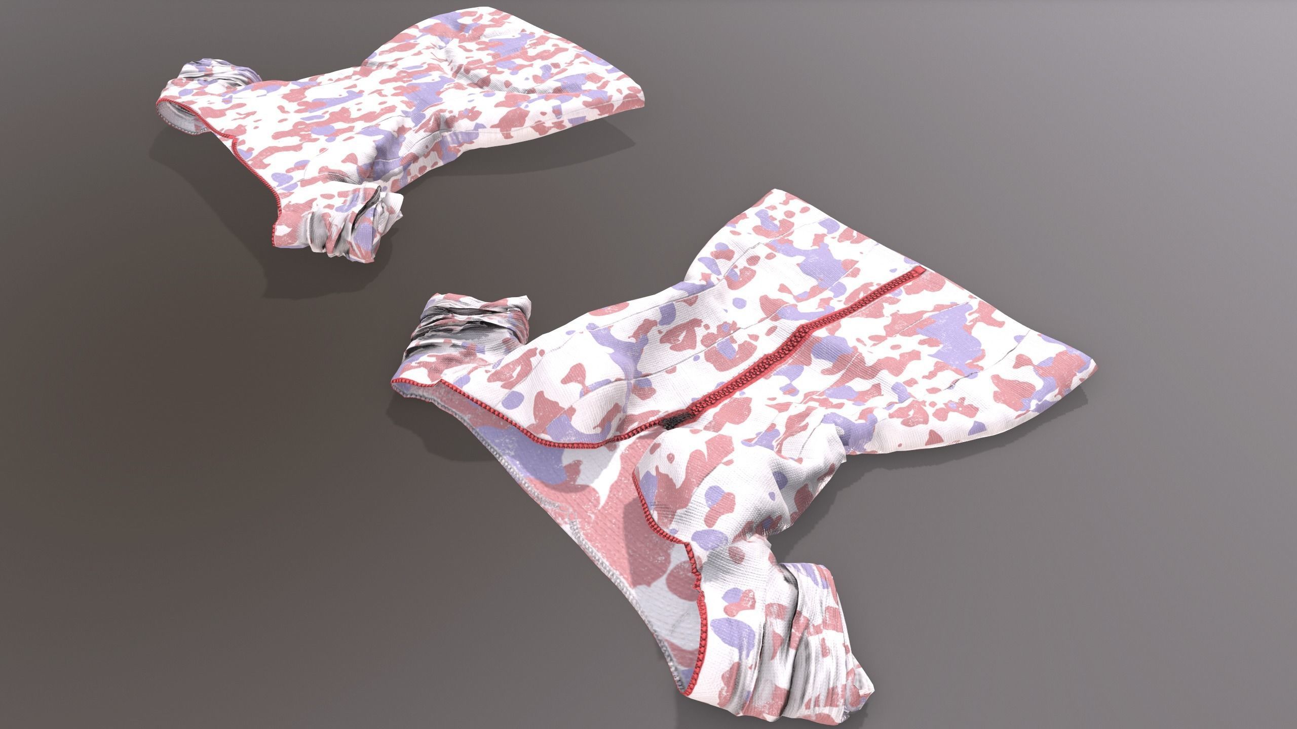 Female Clothing Low-poly 3D model_12