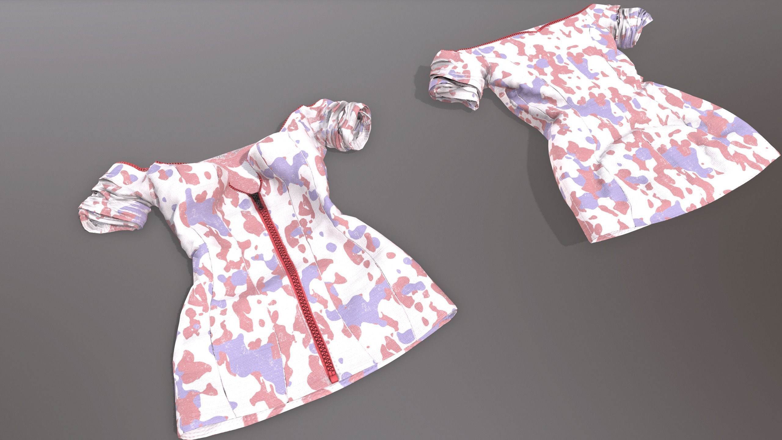 Female Clothing Low-poly 3D model_11