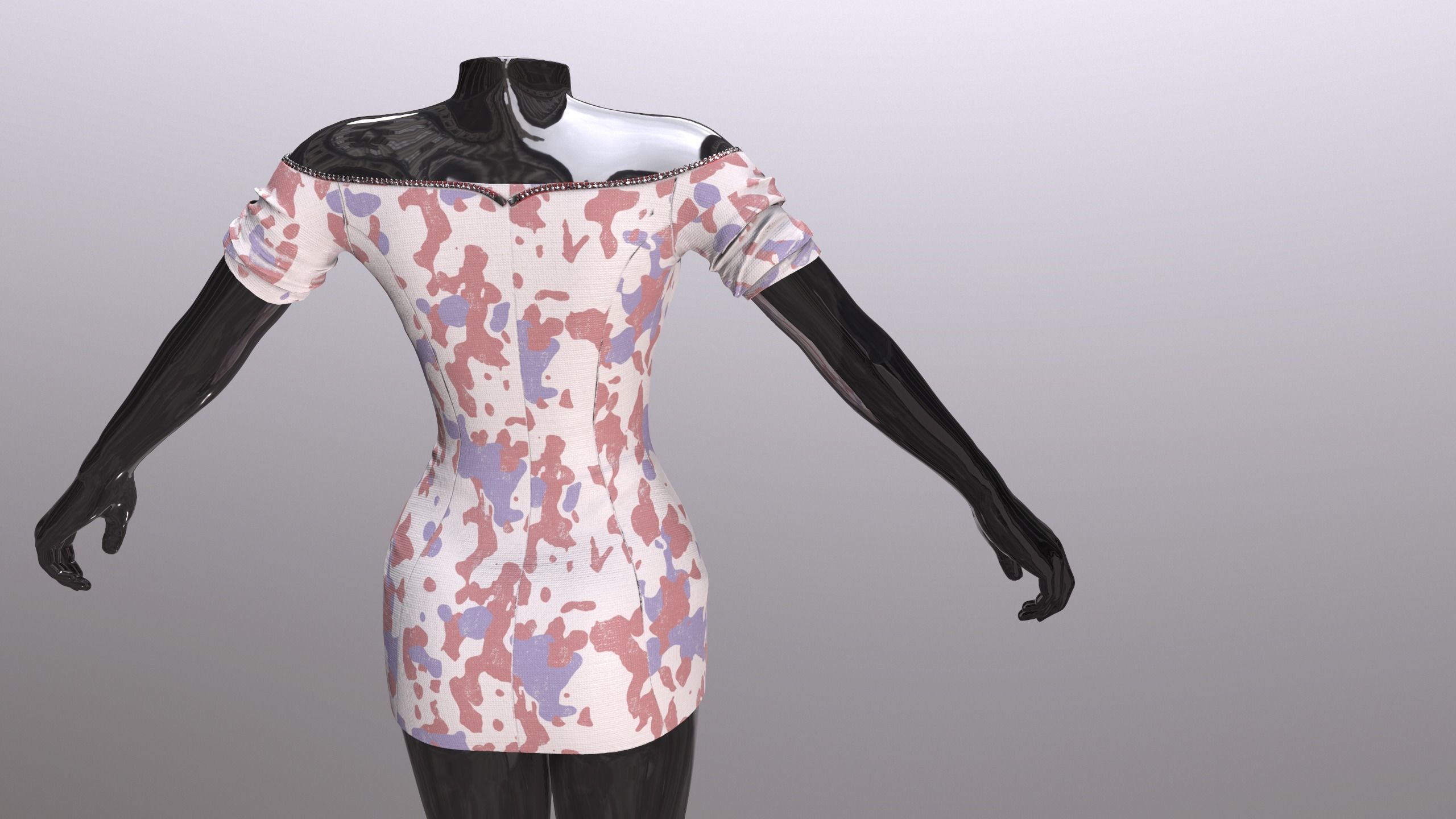 Female Clothing Low-poly 3D model_13