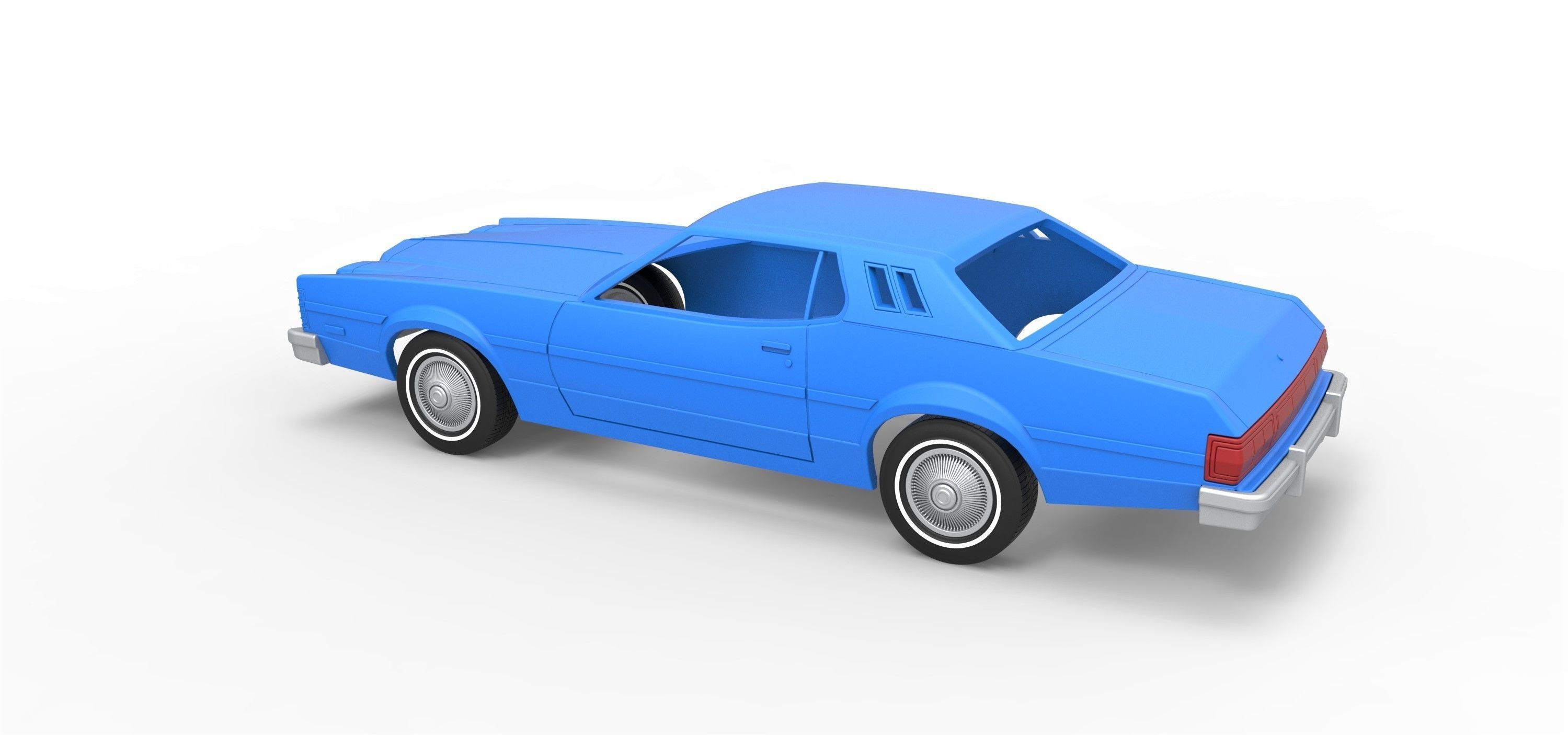 Shell and wheels Torino Elite 1974 Scale 1 to 25 3D print model_8