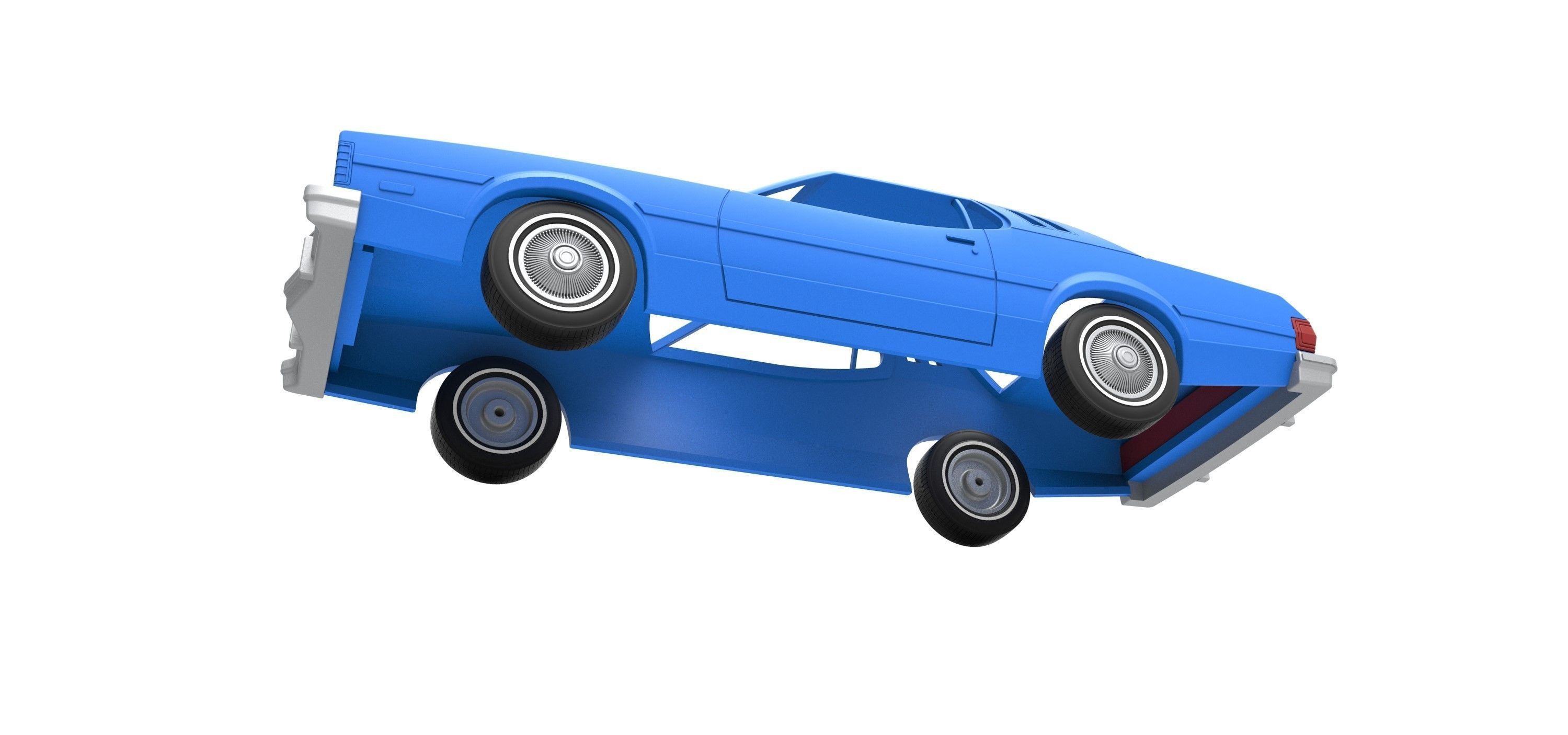 Shell and wheels Torino Elite 1974 Scale 1 to 25 3D print model_1