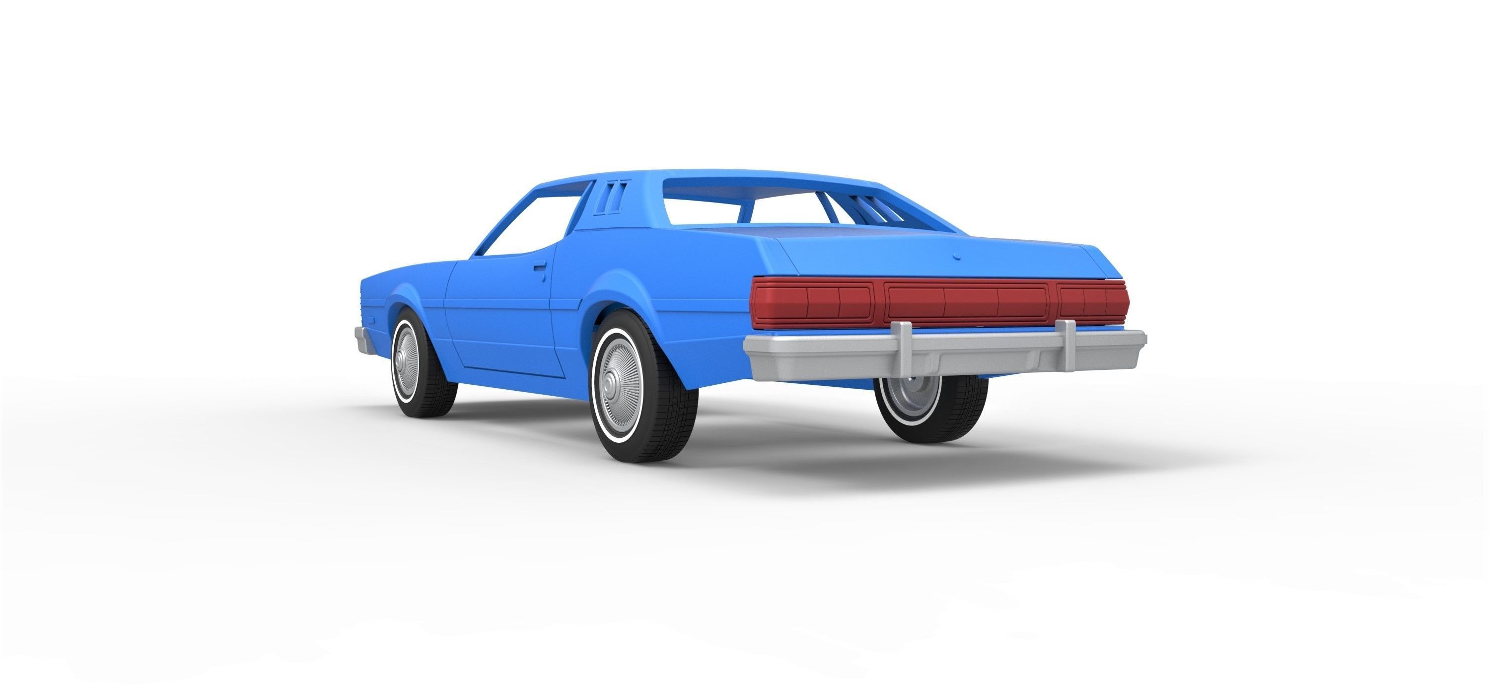 Shell and wheels Torino Elite 1974 Scale 1 to 25 3D print model_10