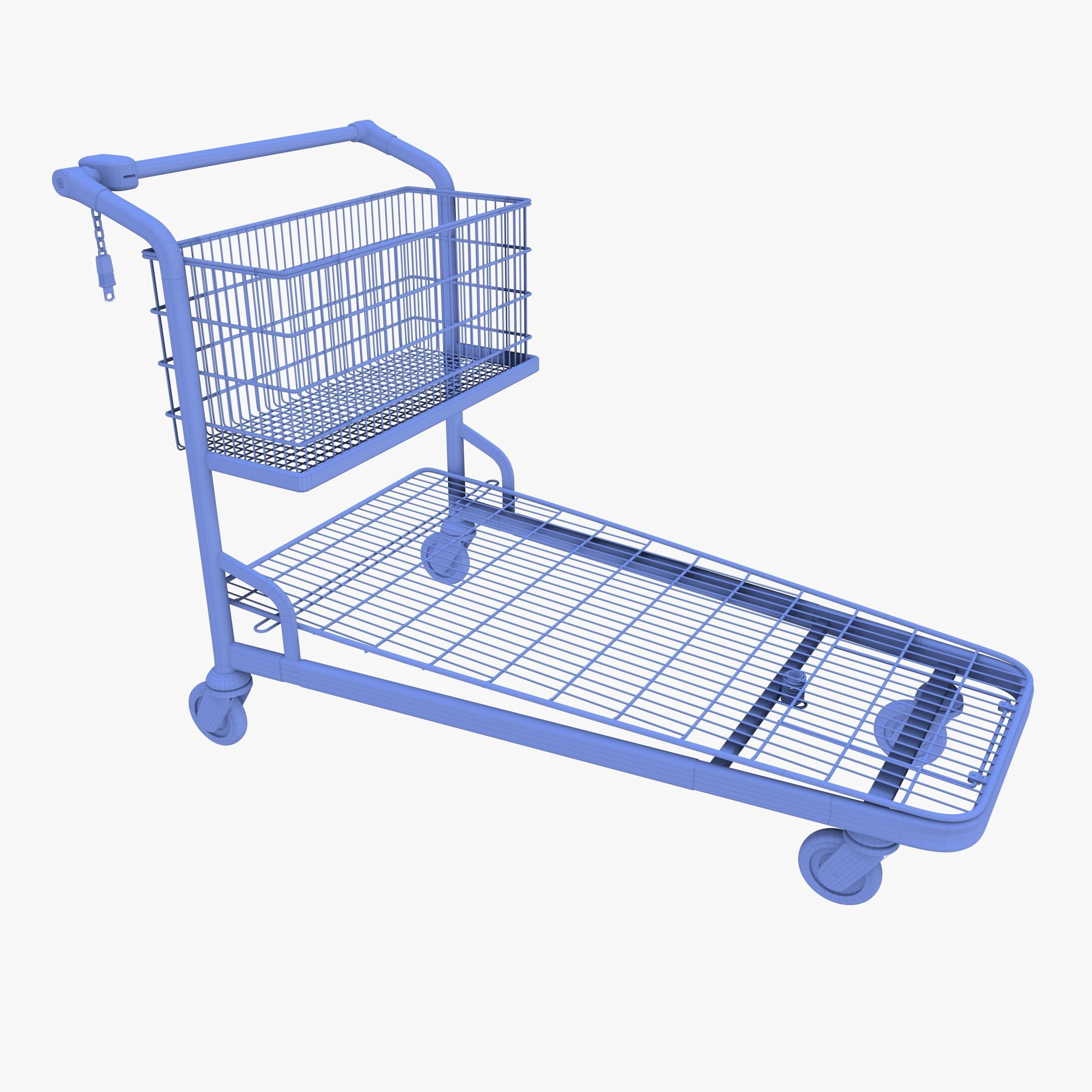 Shopping cart v1 Low-poly 3D model_25