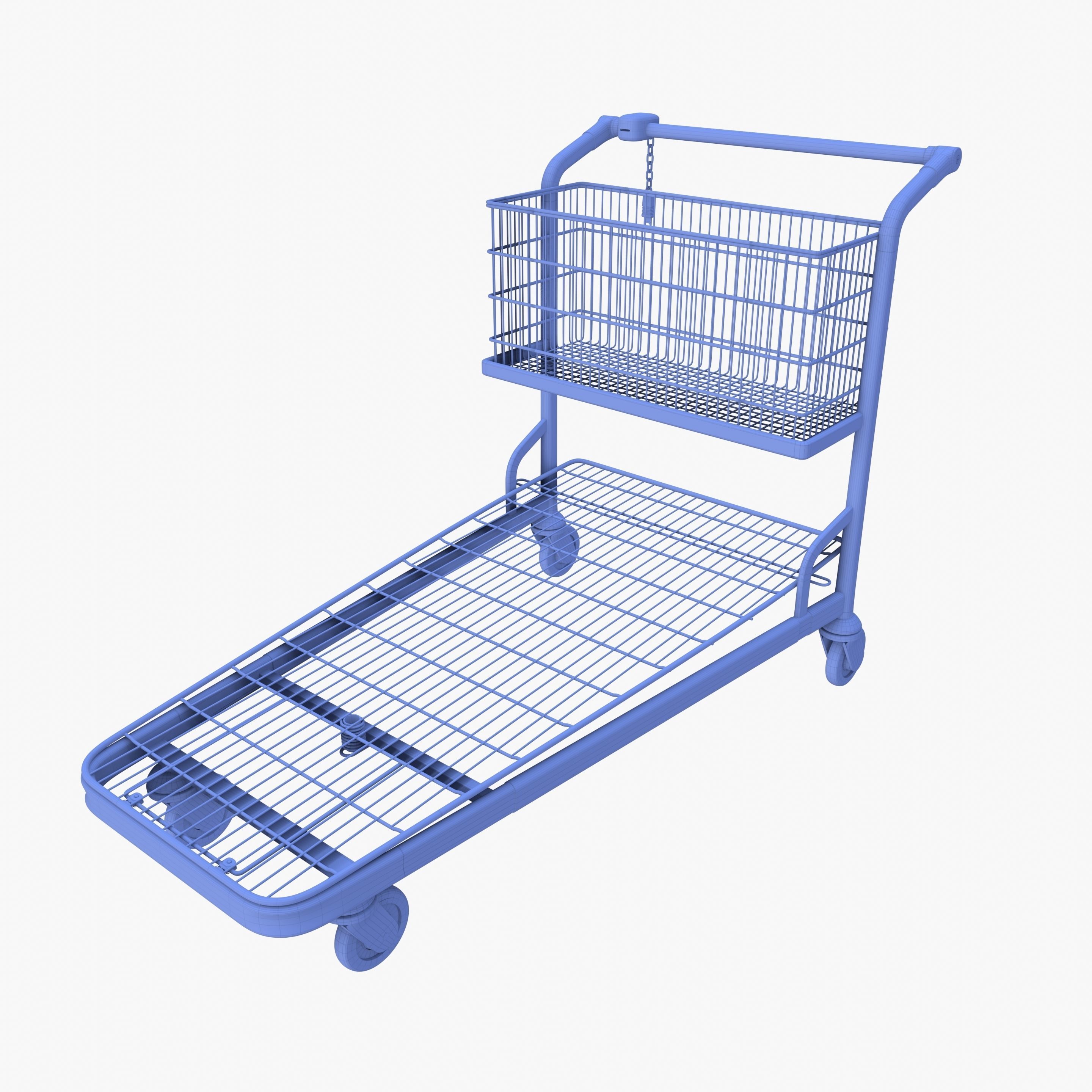 Shopping cart v1 Low-poly 3D model_22