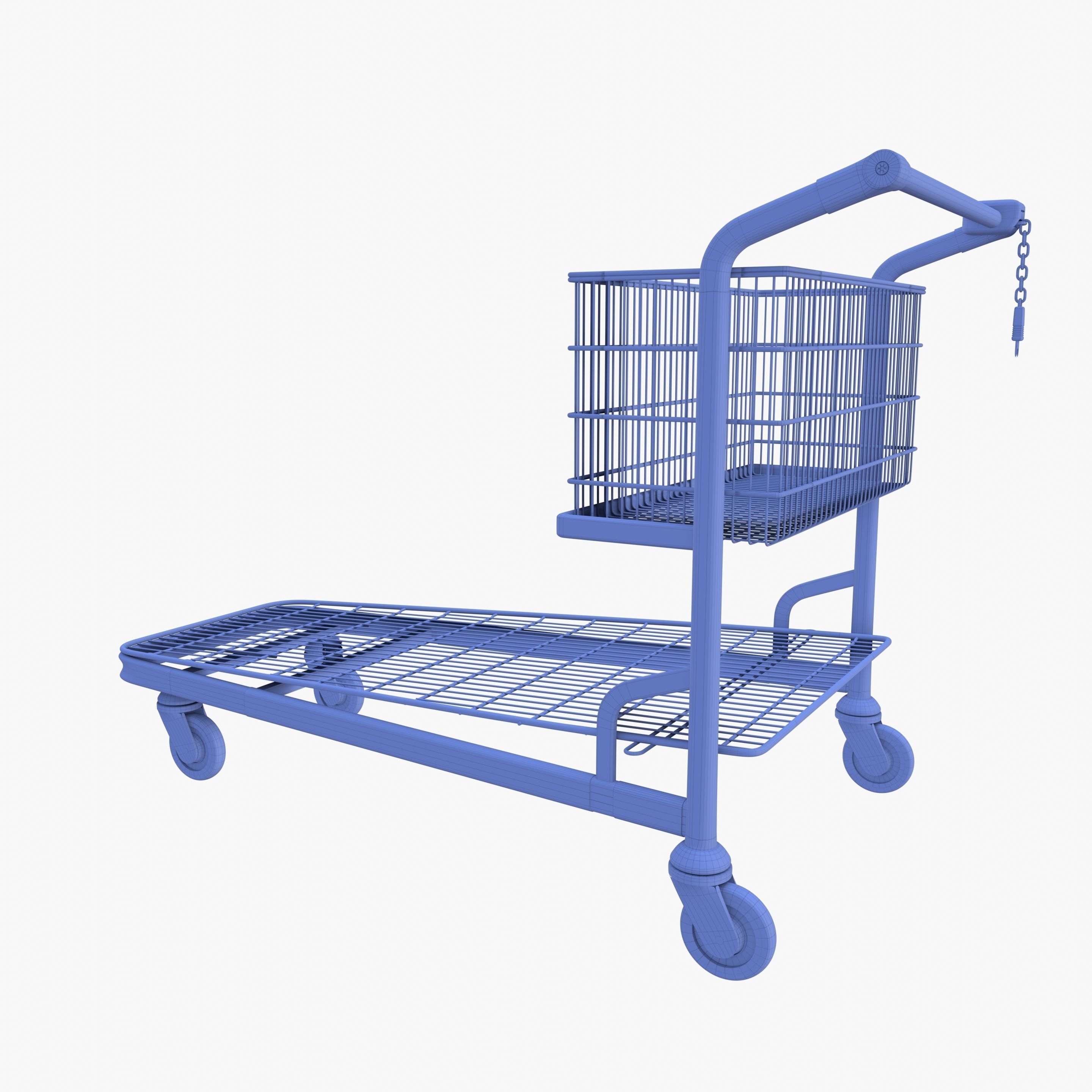 Shopping cart v1 Low-poly 3D model_17