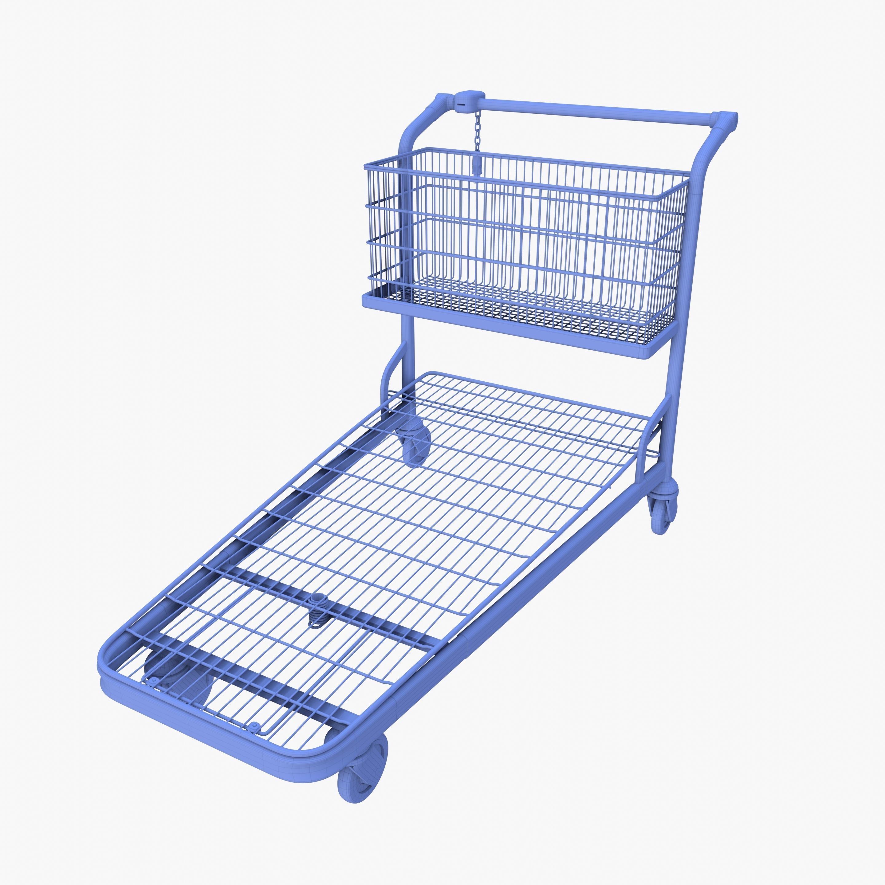 Shopping cart v1 Low-poly 3D model_27