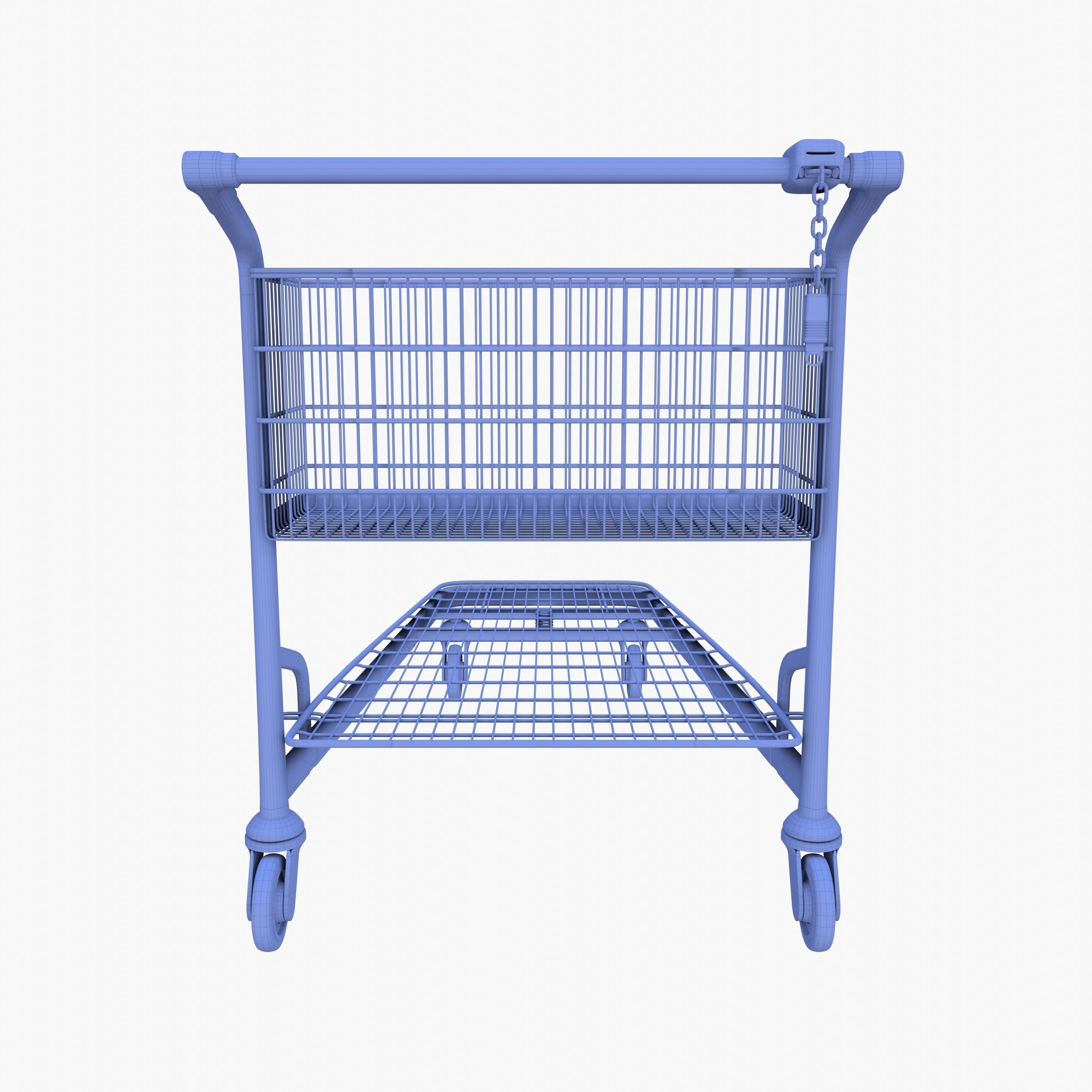 Shopping cart v1 Low-poly 3D model_19