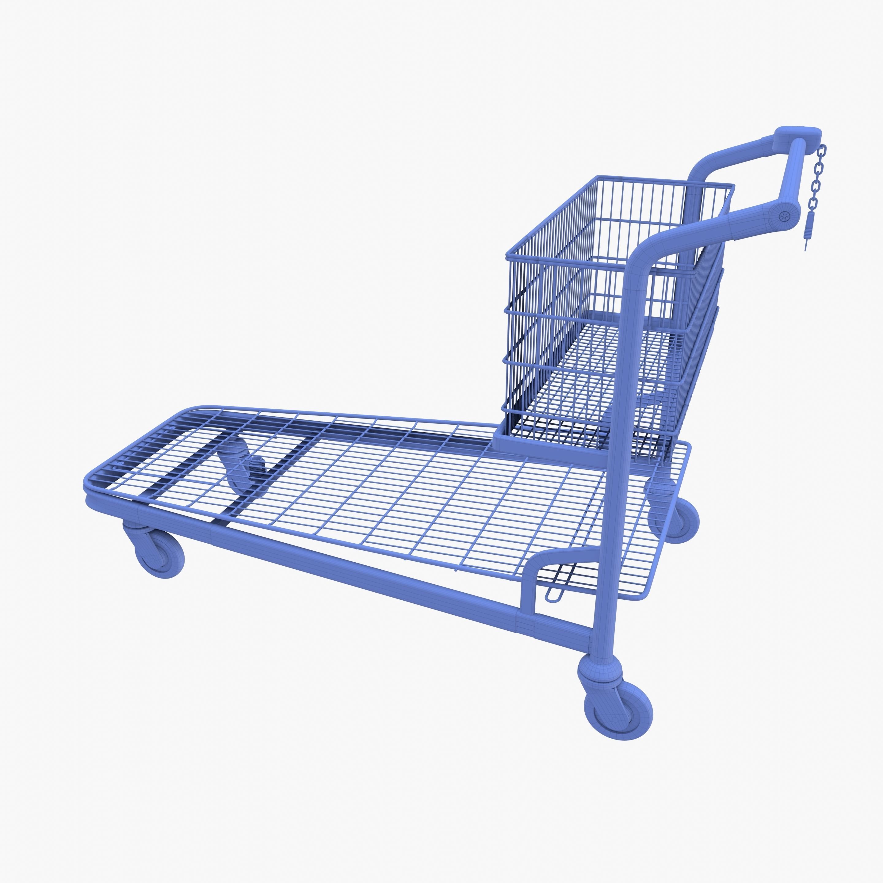 Shopping cart v1 Low-poly 3D model_23