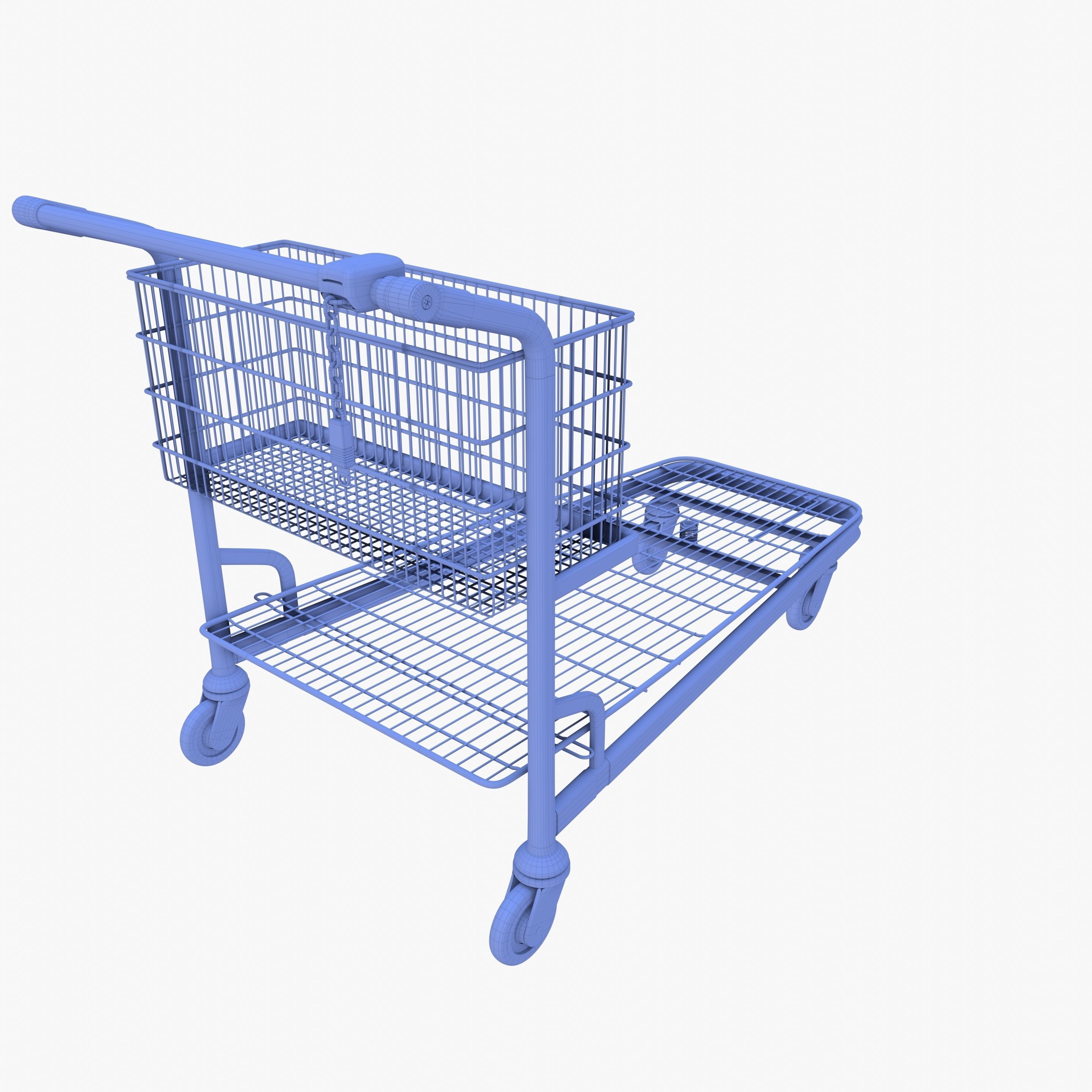 Shopping cart v1 Low-poly 3D model_24