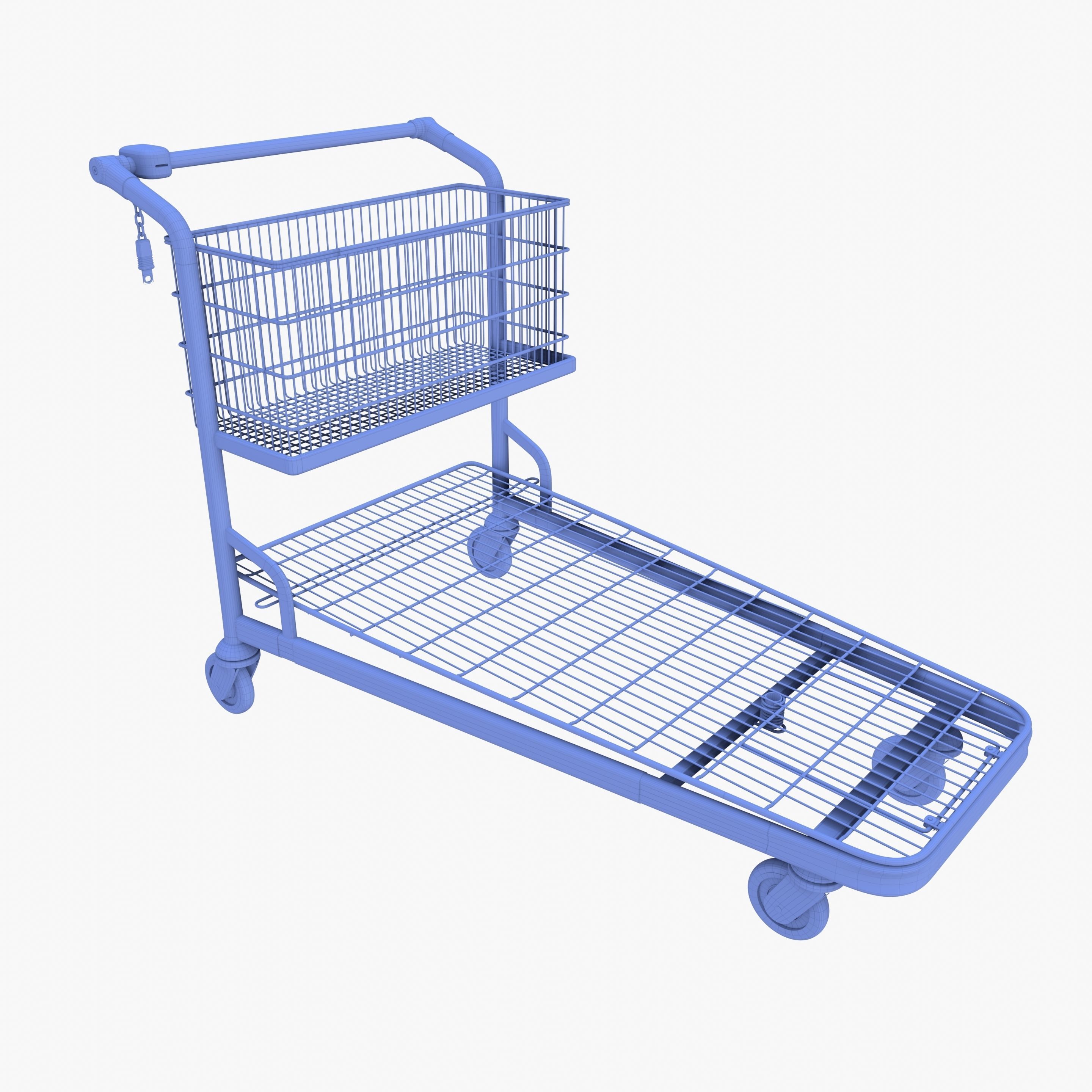 Shopping cart v1 Low-poly 3D model_26