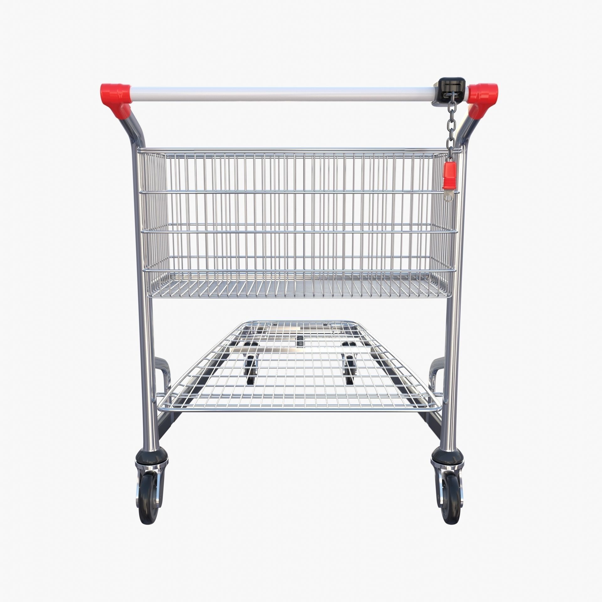Shopping cart v1 Low-poly 3D model_5