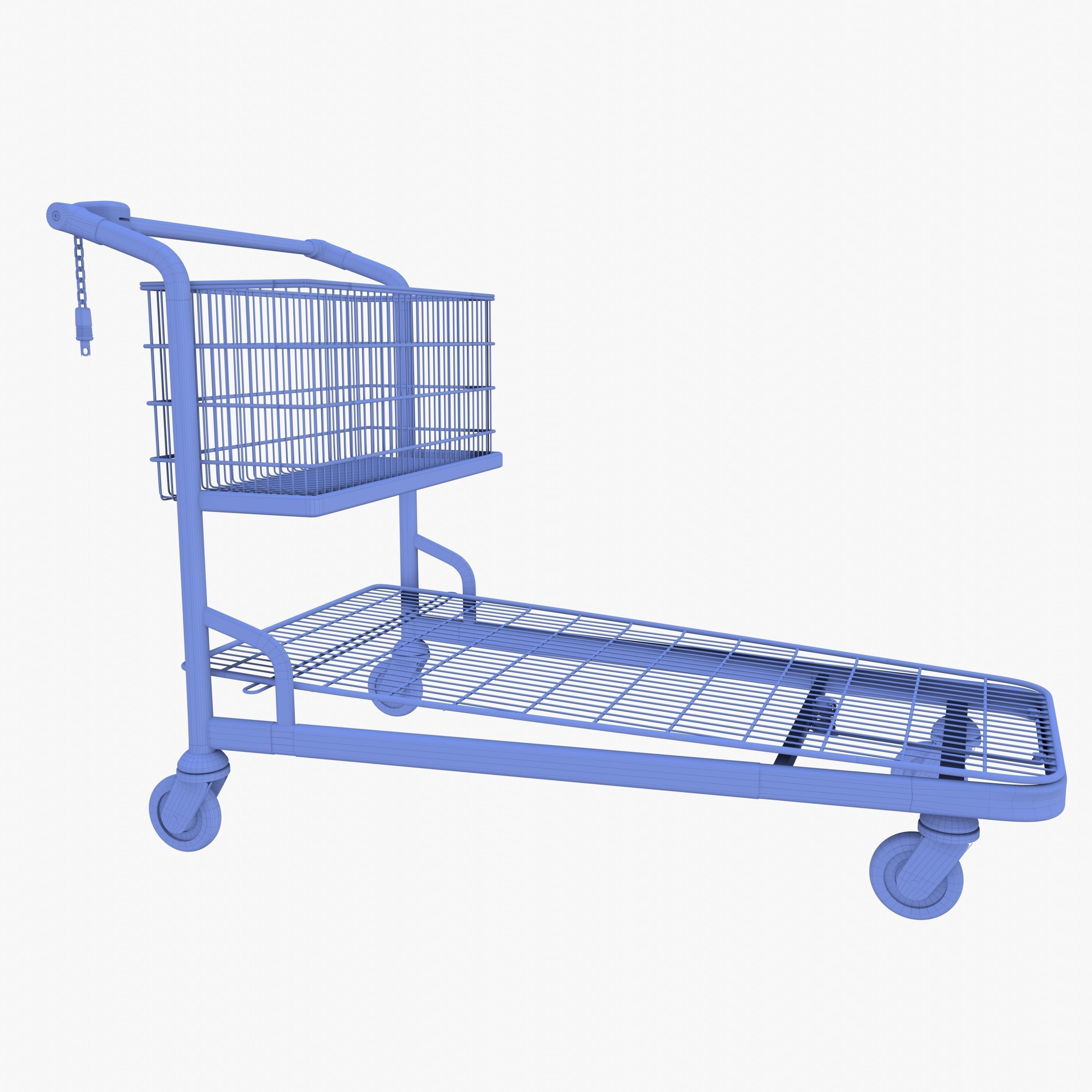 Shopping cart v1 Low-poly 3D model_21