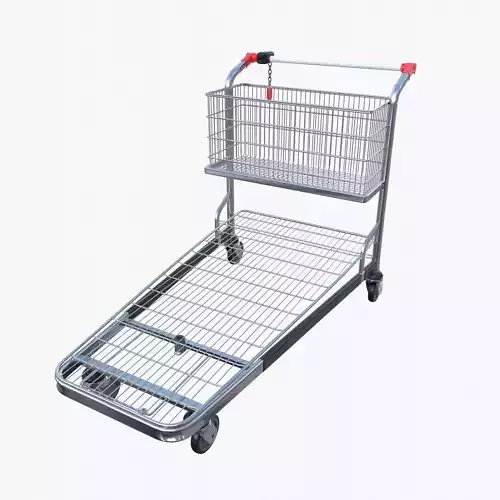 Shopping cart v1 Low-poly 3D model