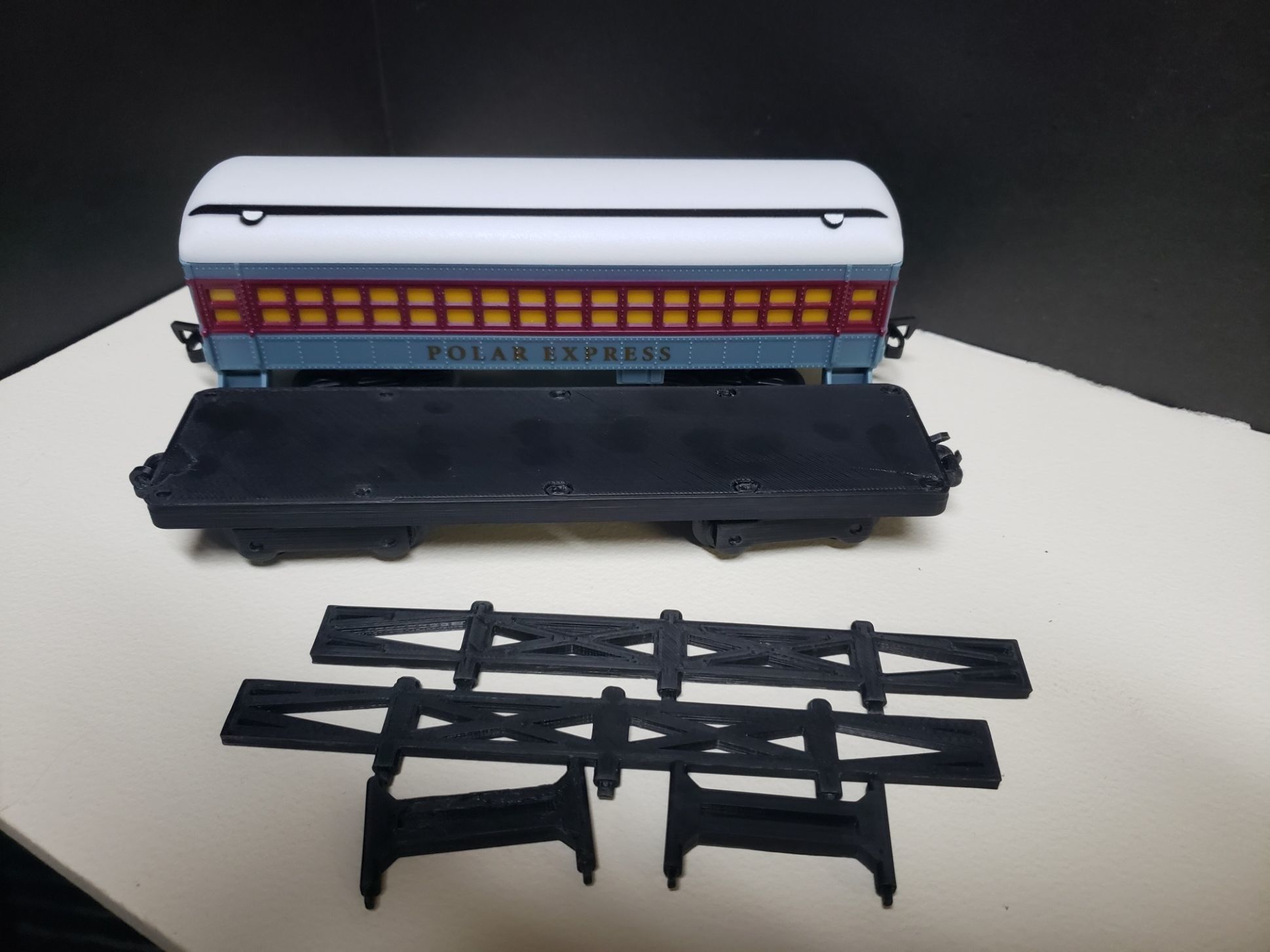 Flat Bed Train Car Model 3D print model_3