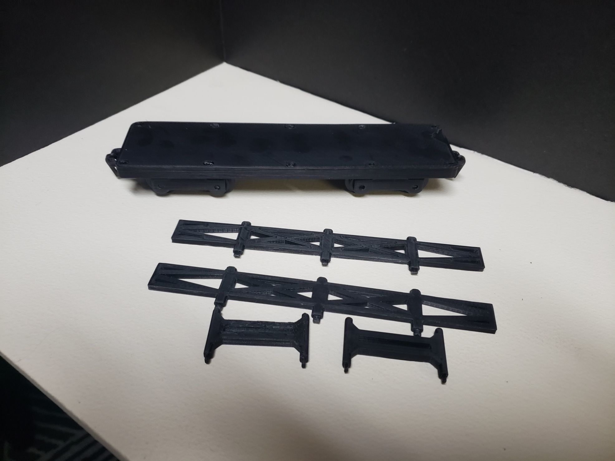 Flat Bed Train Car Model 3D print model_11