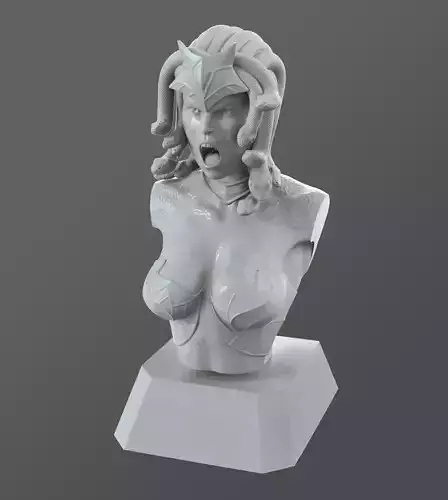 Medusa bust ready for print 3D print model 3D print model