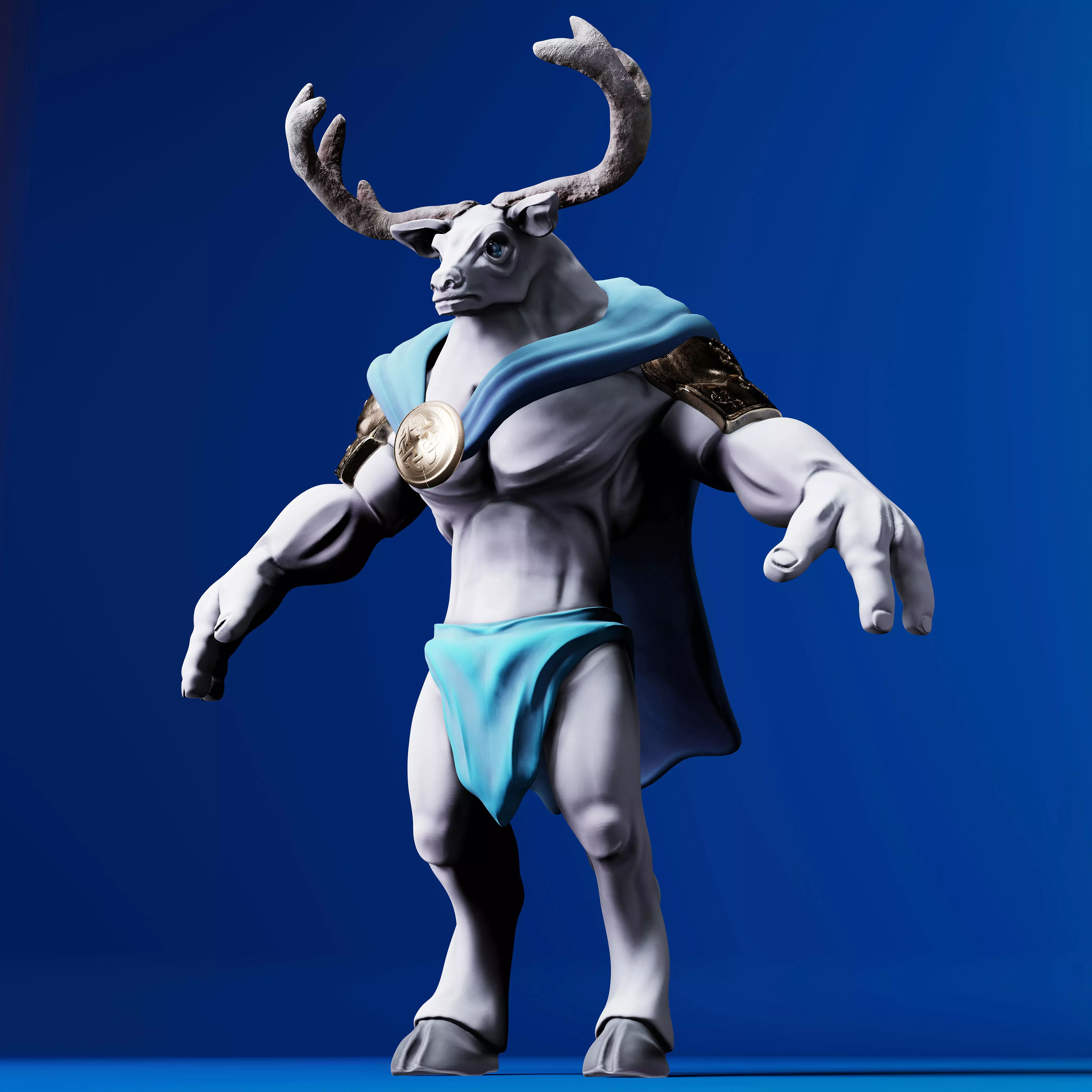 The King Deer 3D Print Model 3D print model_0