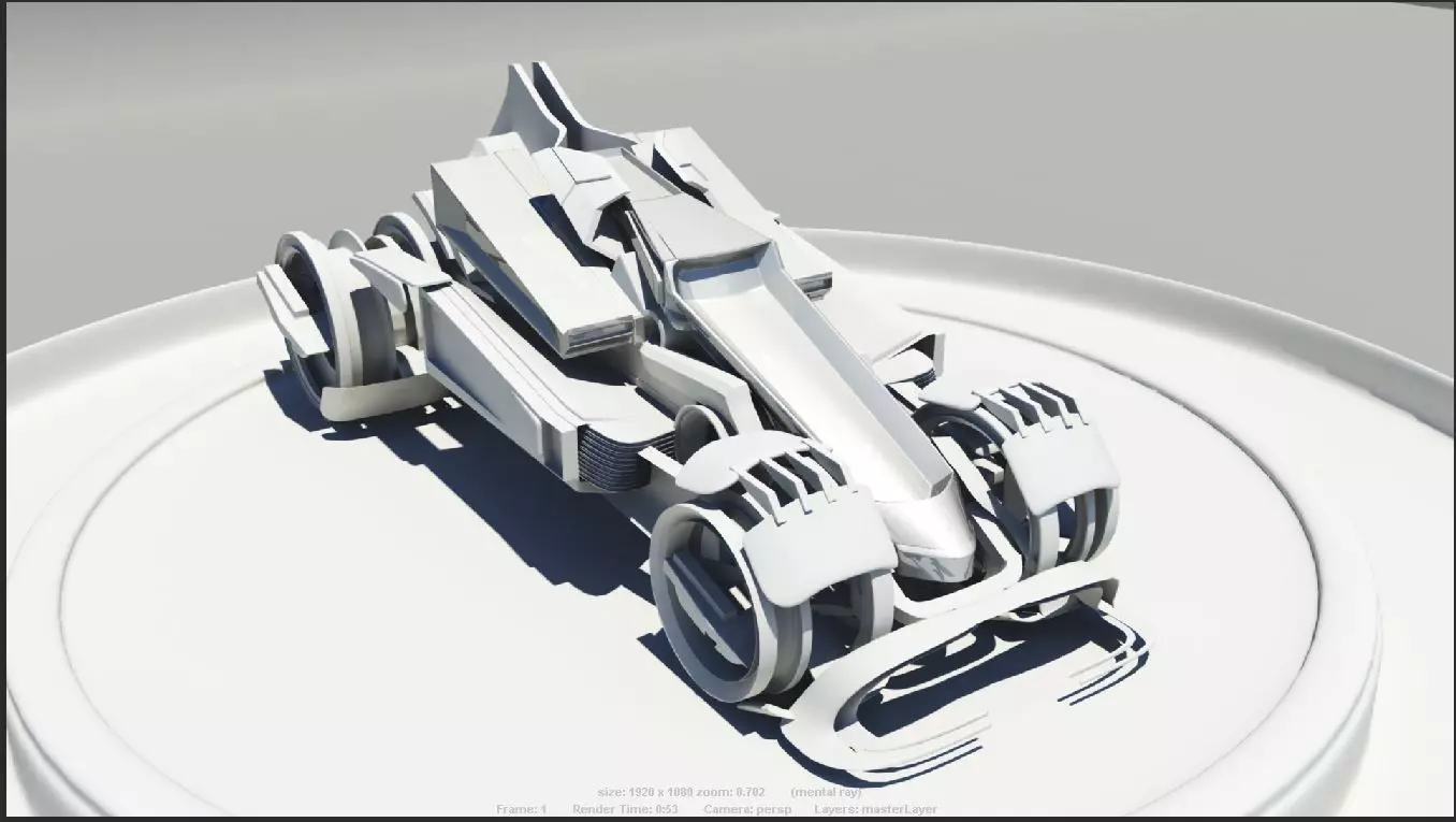 Futurre sport Vehicle 3D model_0