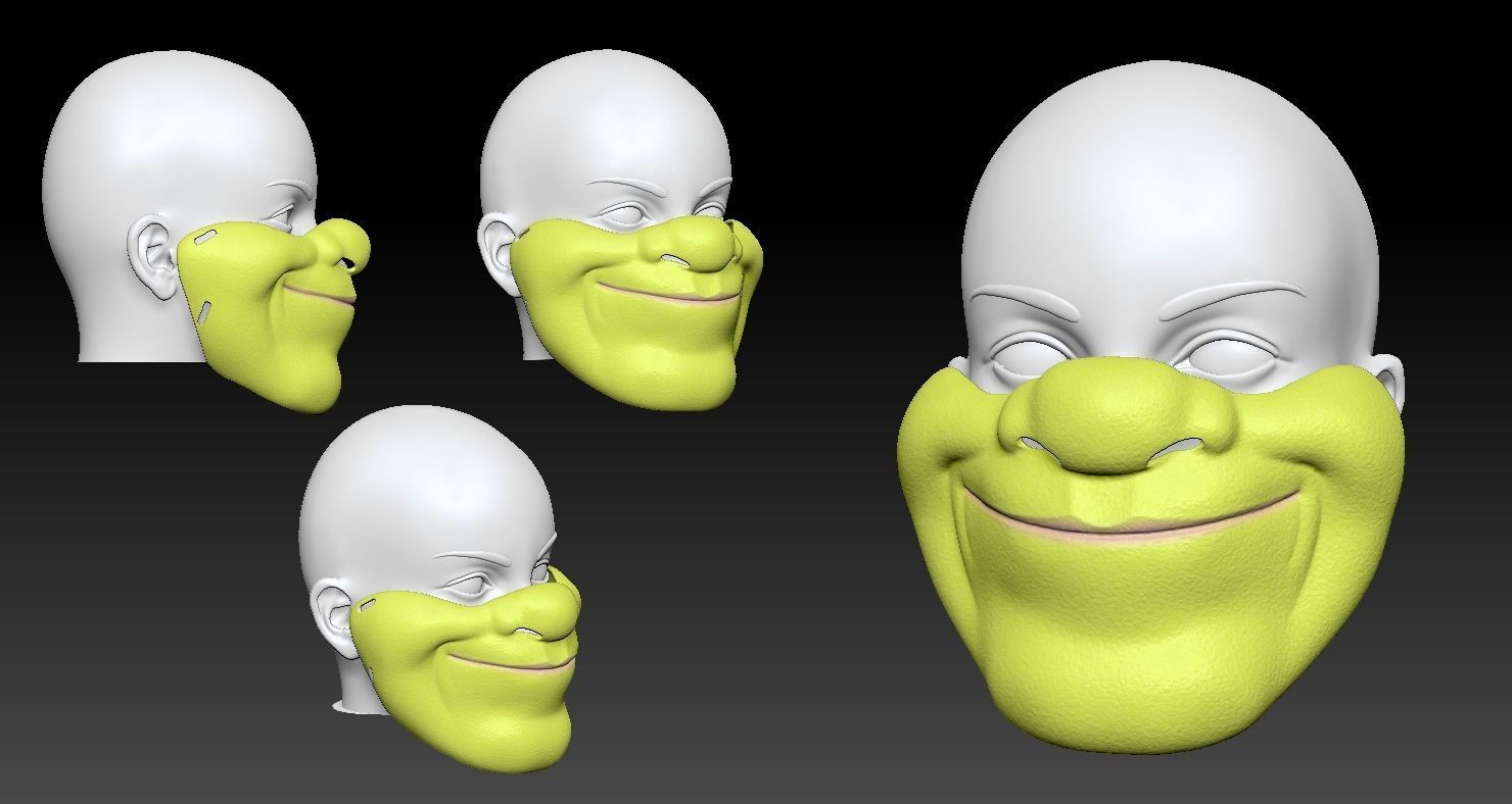 Shrekk Mask 3D print model_3