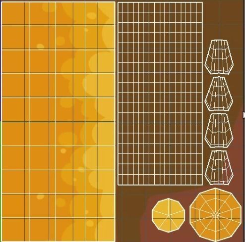 Yellow tree 3D model_3