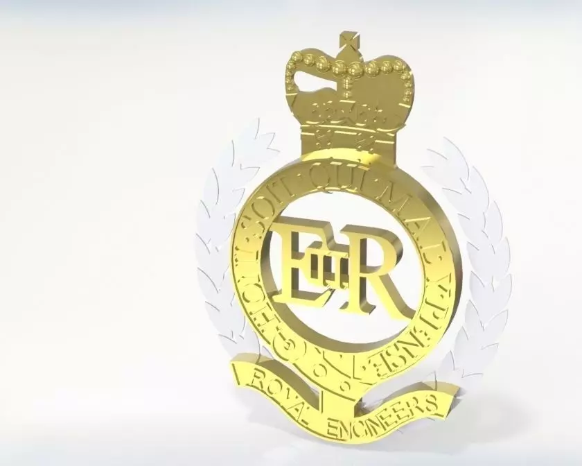 Royal Engineers Badge 3D model_0