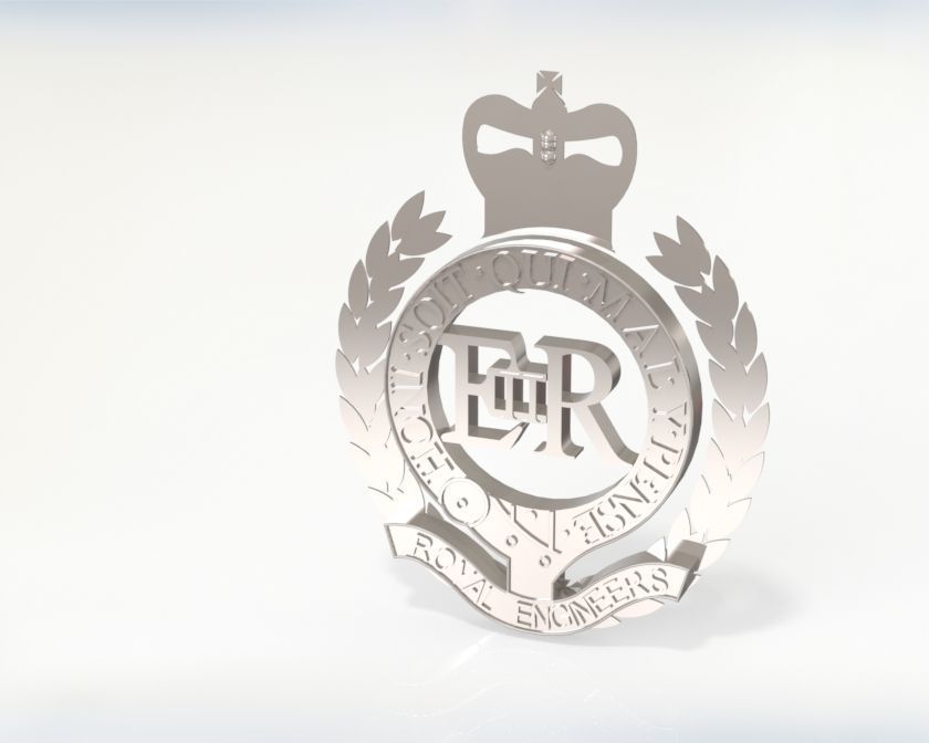 Royal Engineers Badge 3D model_1