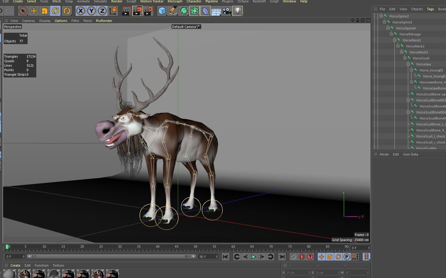 cartoon snow deer Low-poly 3D model rigged Low-poly 3D model_14