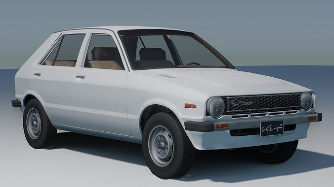 1977 Daihatsu Charade Low-poly 3D model