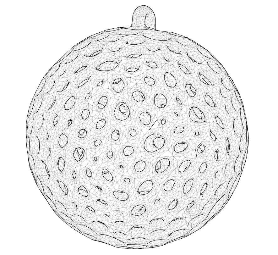 Christmas tree toy voronoi 3D model_1