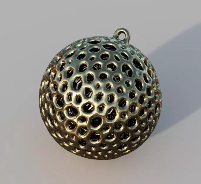 Christmas tree toy voronoi 3D model_0