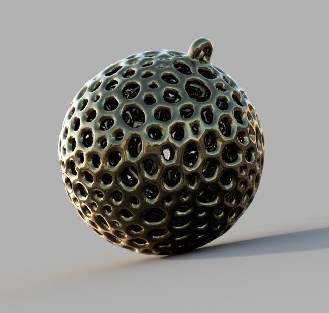 Christmas tree toy voronoi 3D model_2