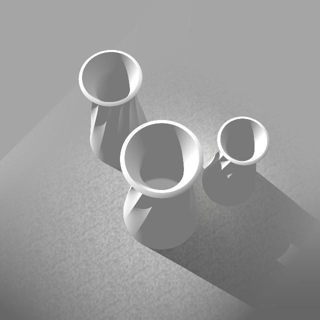 Beautiful elegant white vase with simple line treatment 3D print model_2