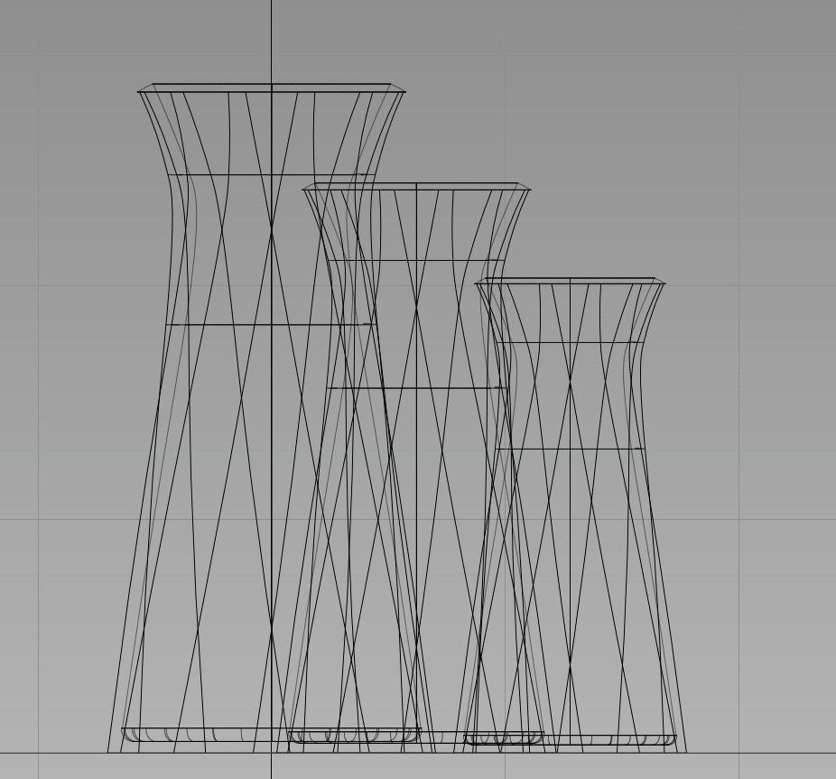 Beautiful elegant white vase with simple line treatment 3D print model_5