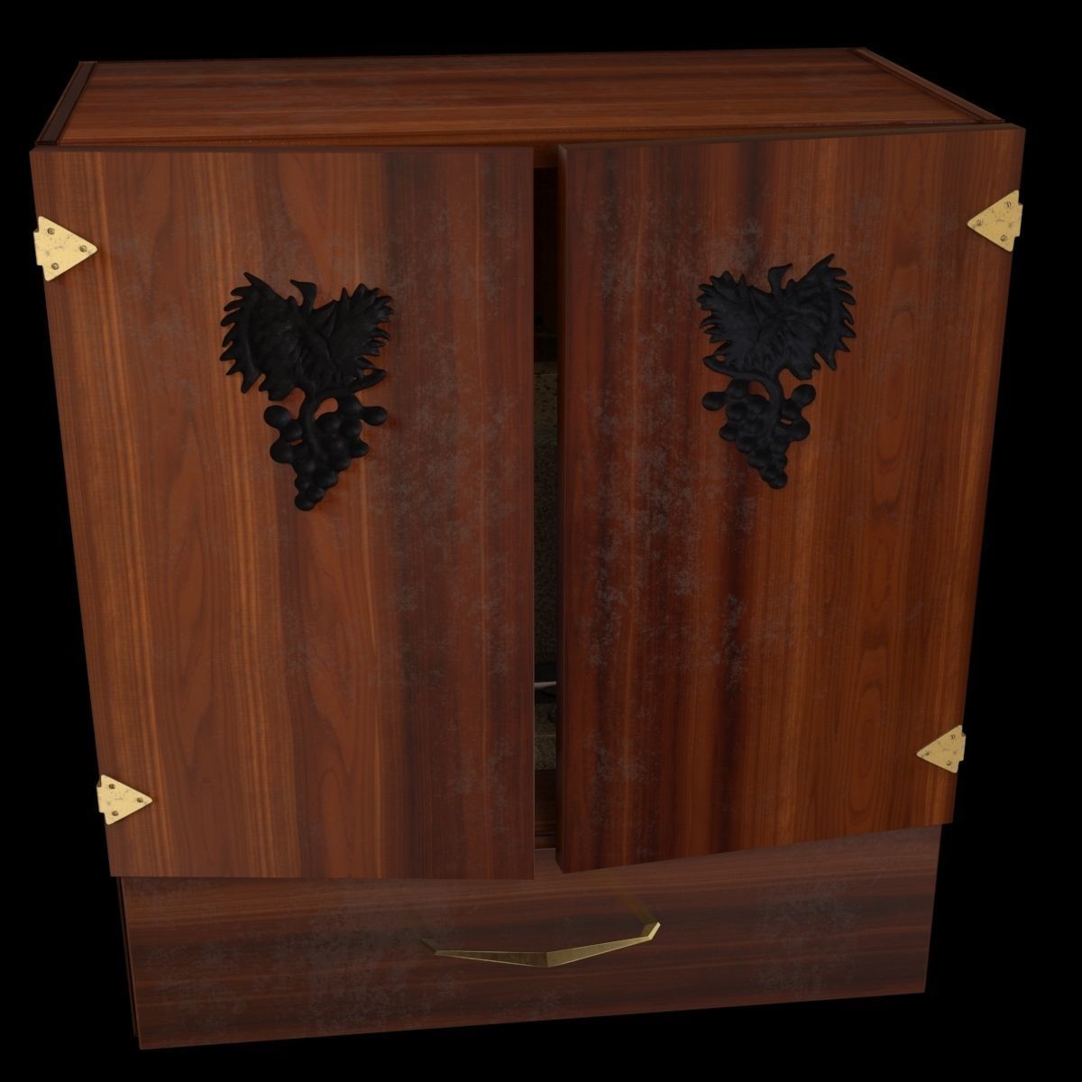 Dybbuk box cupboard for whiskey 3D model_1
