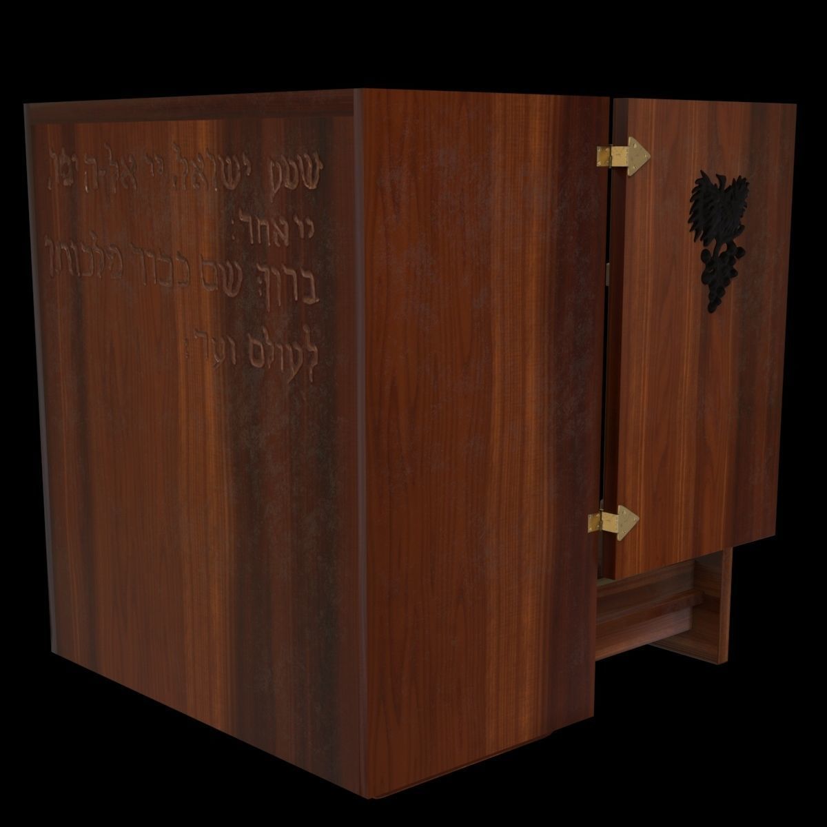 Dybbuk box cupboard for whiskey 3D model_3