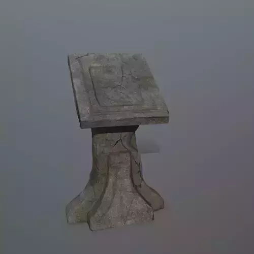 lectern stone table Low-poly 3D model