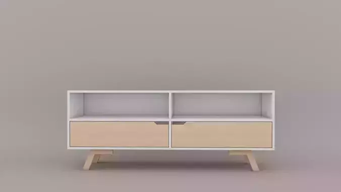 TV shelf Low-poly 3D model