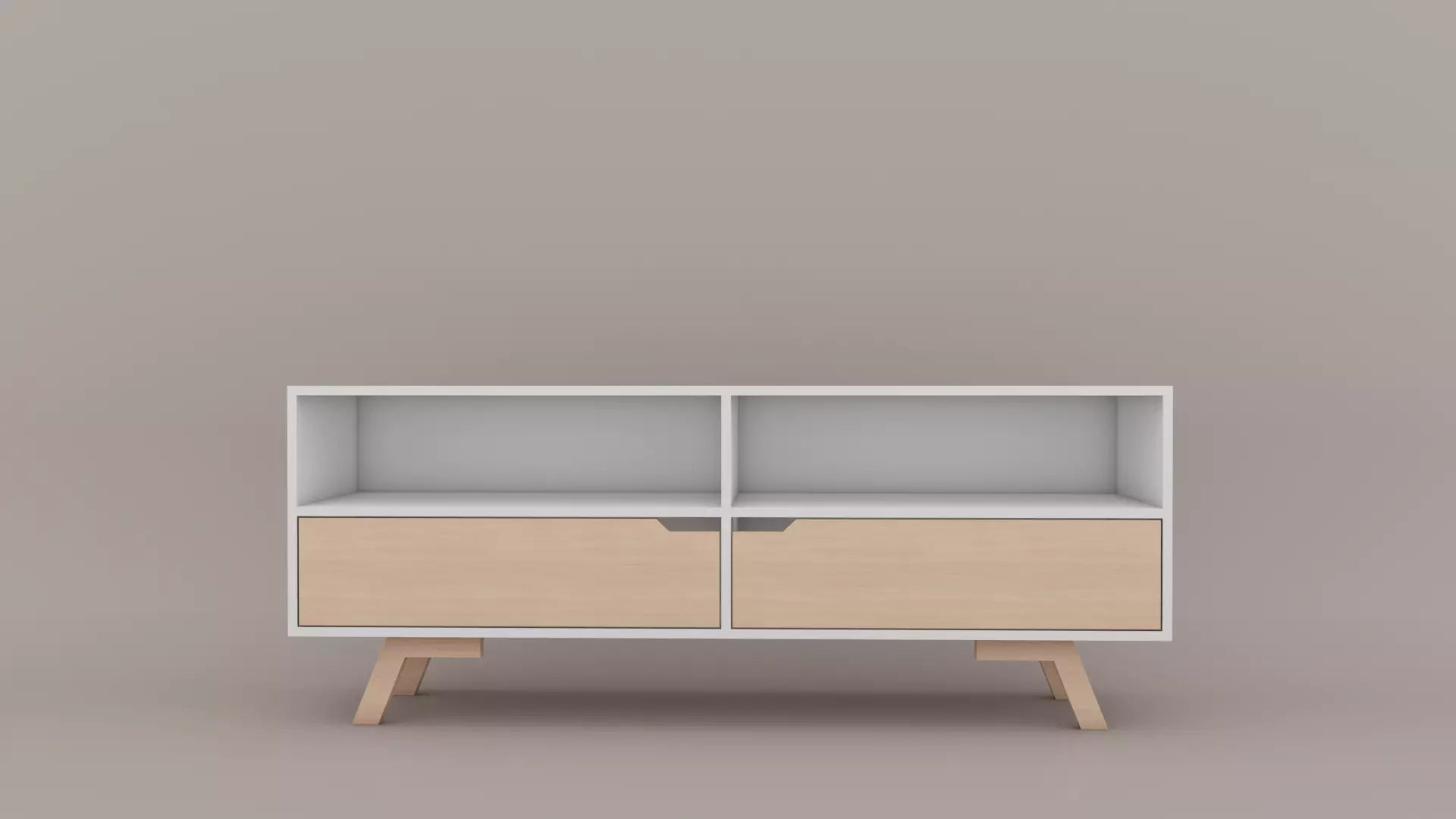 TV shelf Low-poly 3D model_0