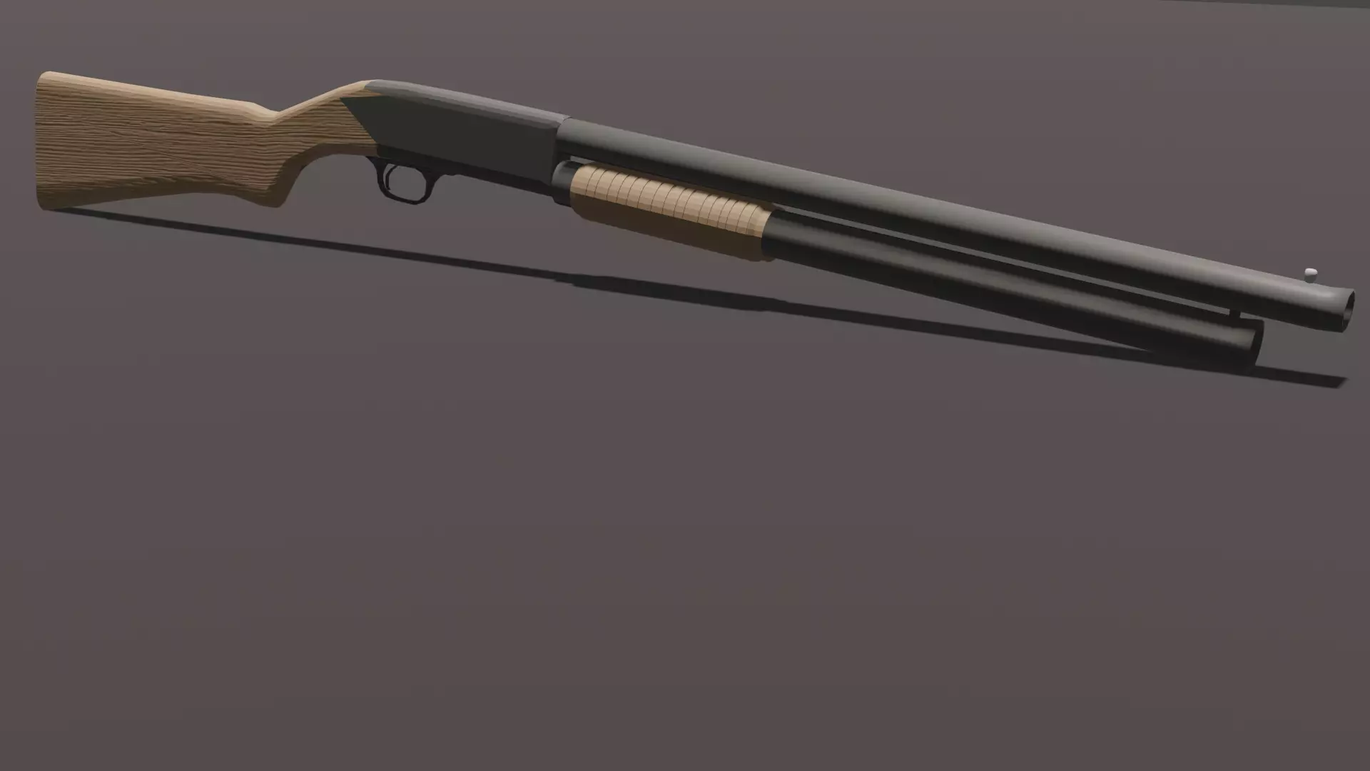 FPS Shotgun Low-poly 3D model Low-poly 3D model_0