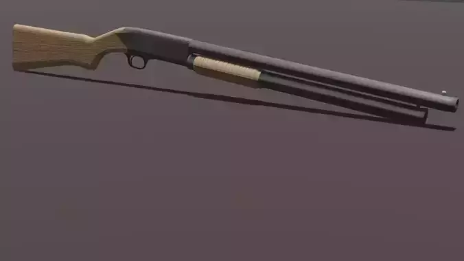 FPS Shotgun Low-poly 3D model