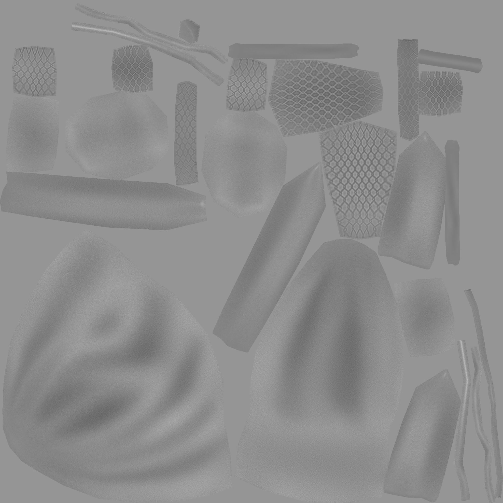 Purple Girl Backpack - Character Costume Low-poly 3D model_18