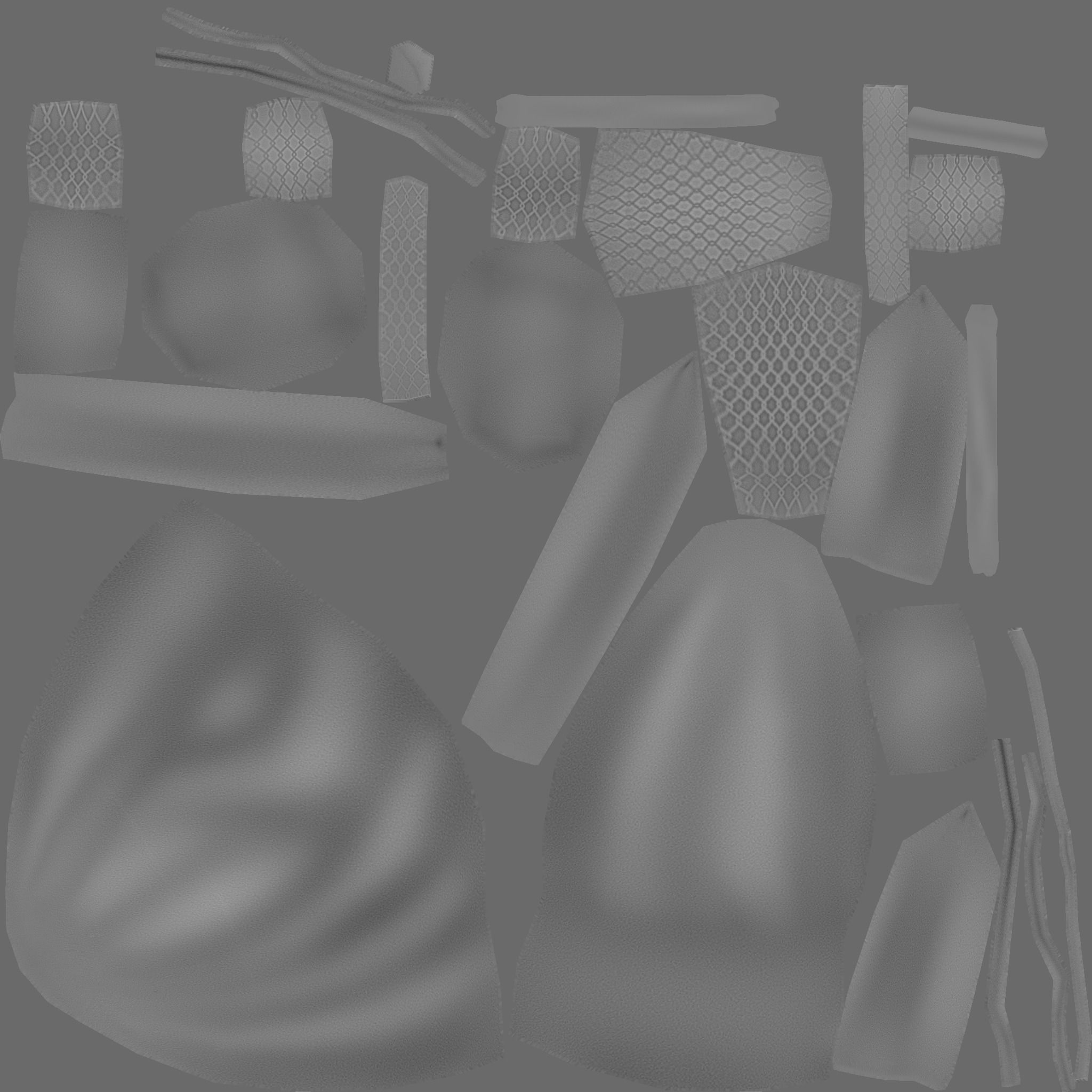 Purple Girl Backpack - Character Costume Low-poly 3D model_19