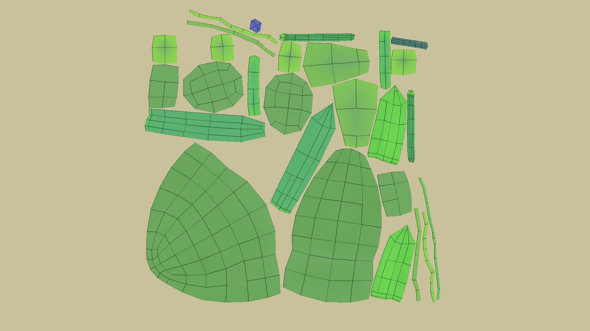 Purple Girl Backpack - Character Costume Low-poly 3D model_13