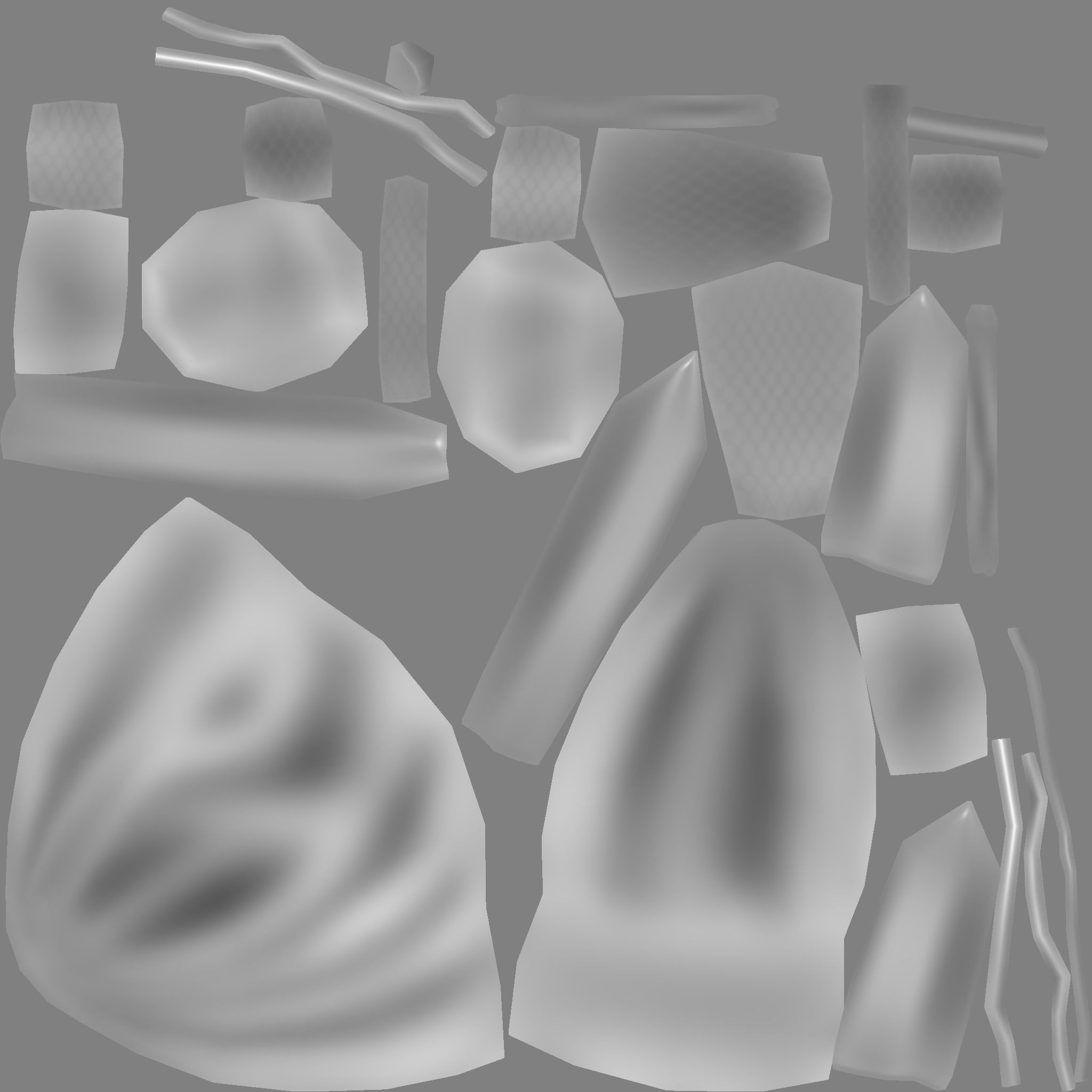 Purple Girl Backpack - Character Costume Low-poly 3D model_17