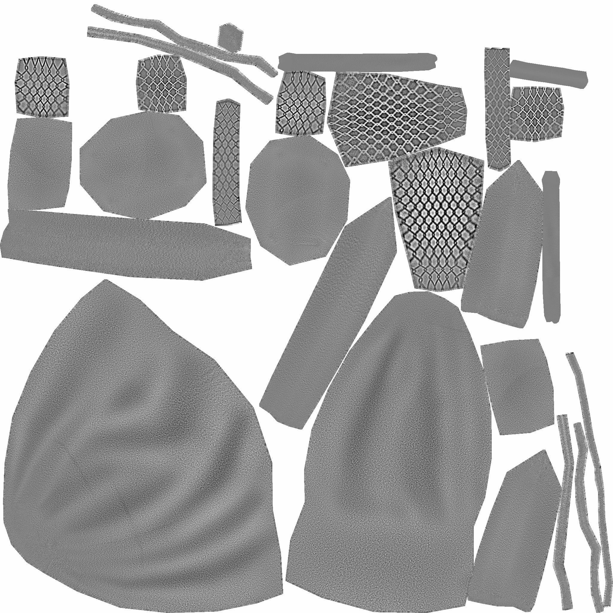 Purple Girl Backpack - Character Costume Low-poly 3D model_21