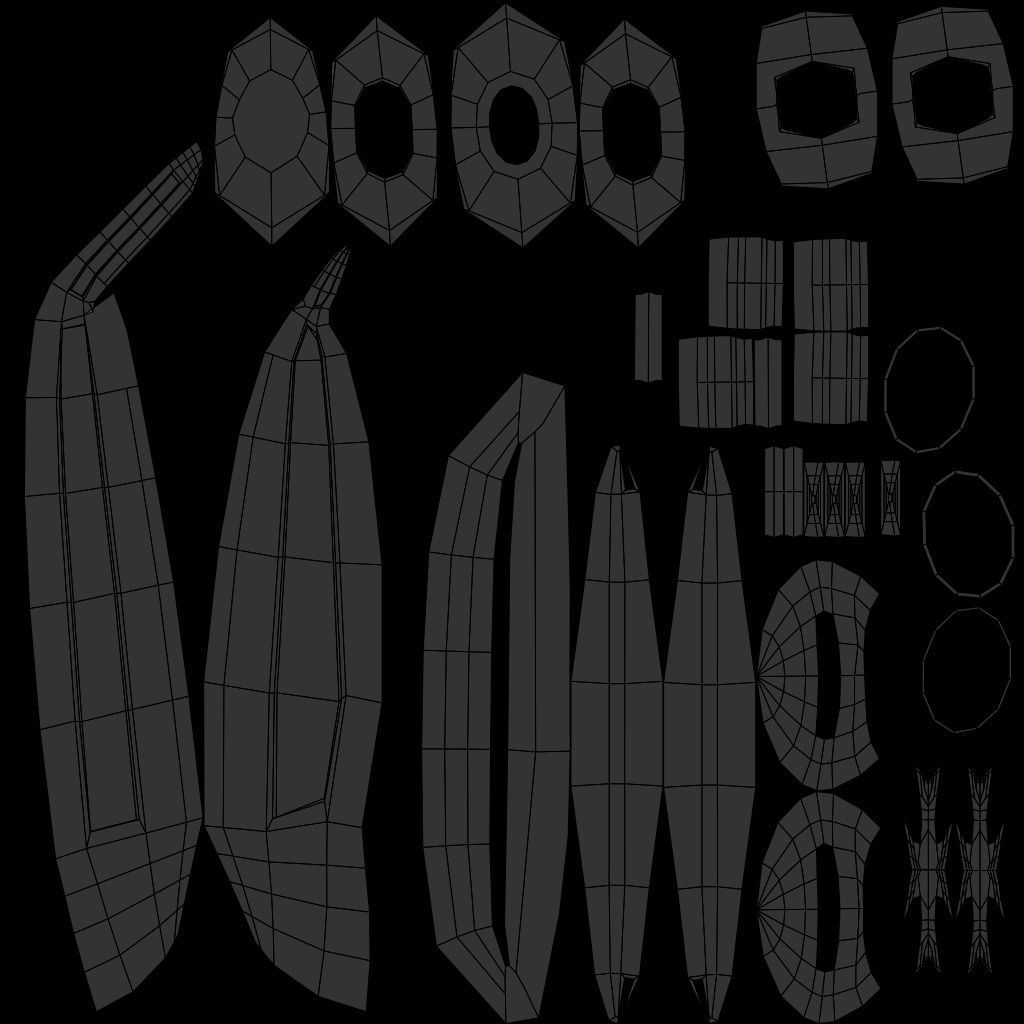 Low Poly Swords group of Free low-poly 3D model_12