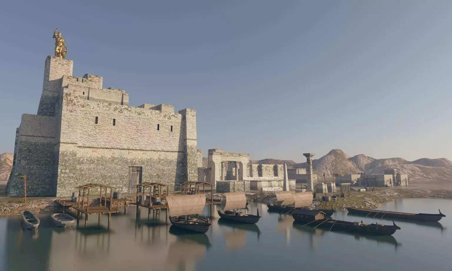 Castle Kitbash Low-poly 3D model_0